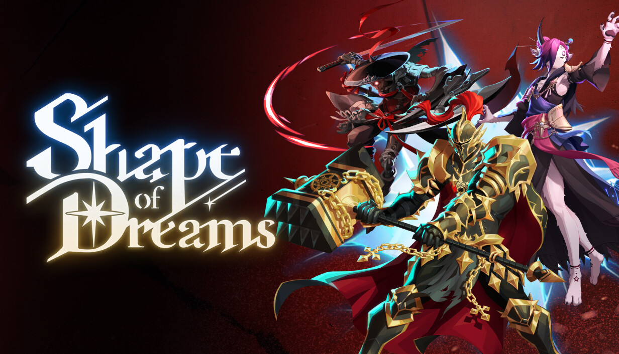 Shape of Dreams store artwork featuring the Travelers and the game logo